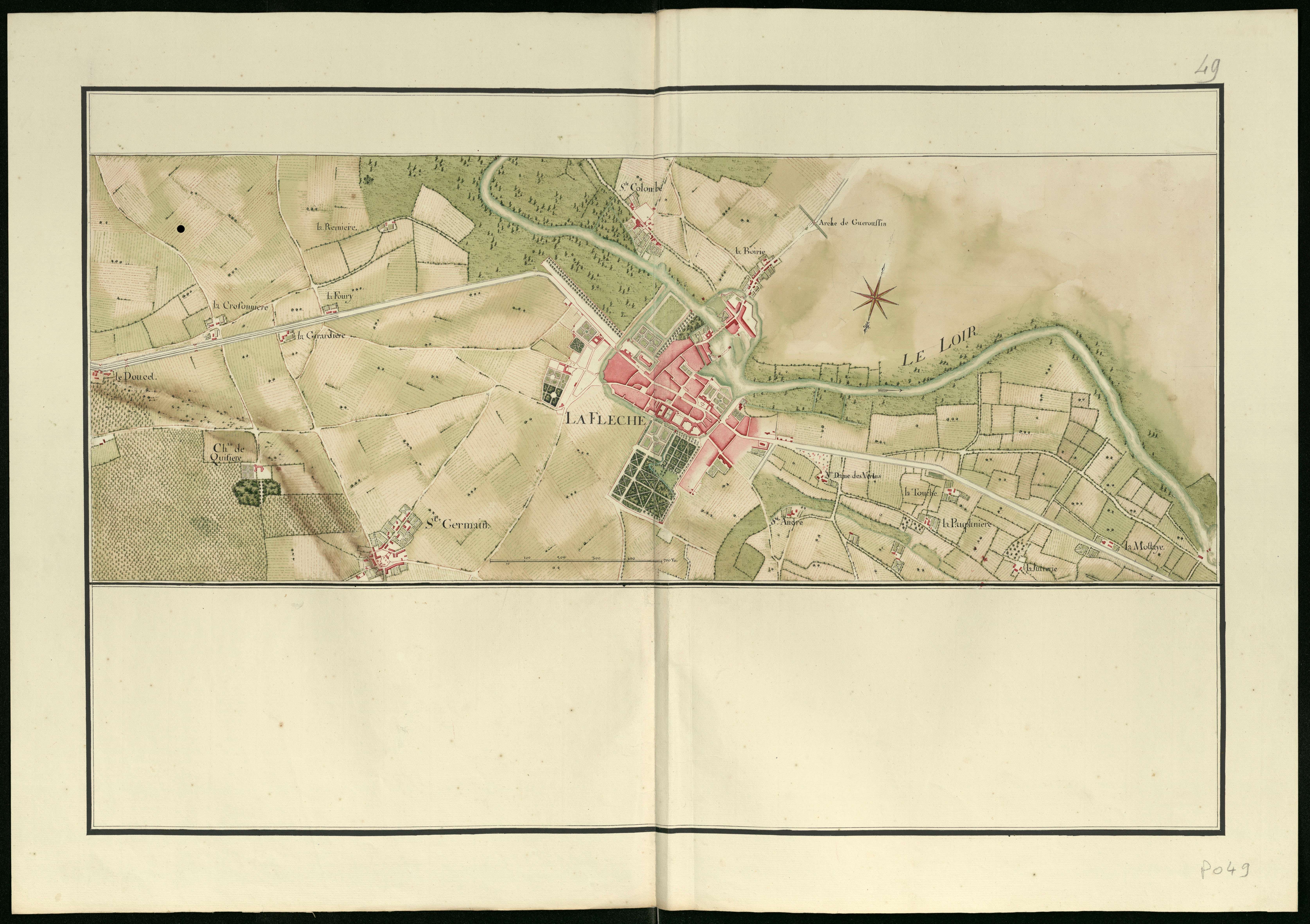 Atlas de Trudaine - Chemin de Paris à Nantes page 049 - La Flèche