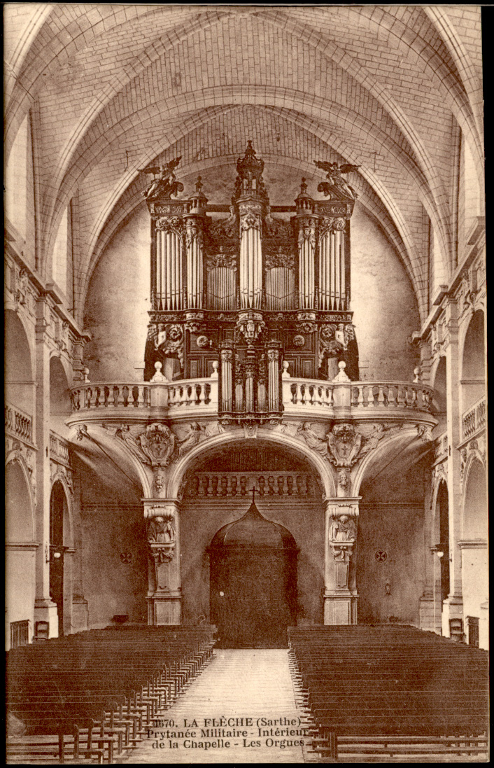 La Flèche - 1900-1945 - n°4670 Prytanée Militaire - Intérieur de la Chapelle - Les Orgues