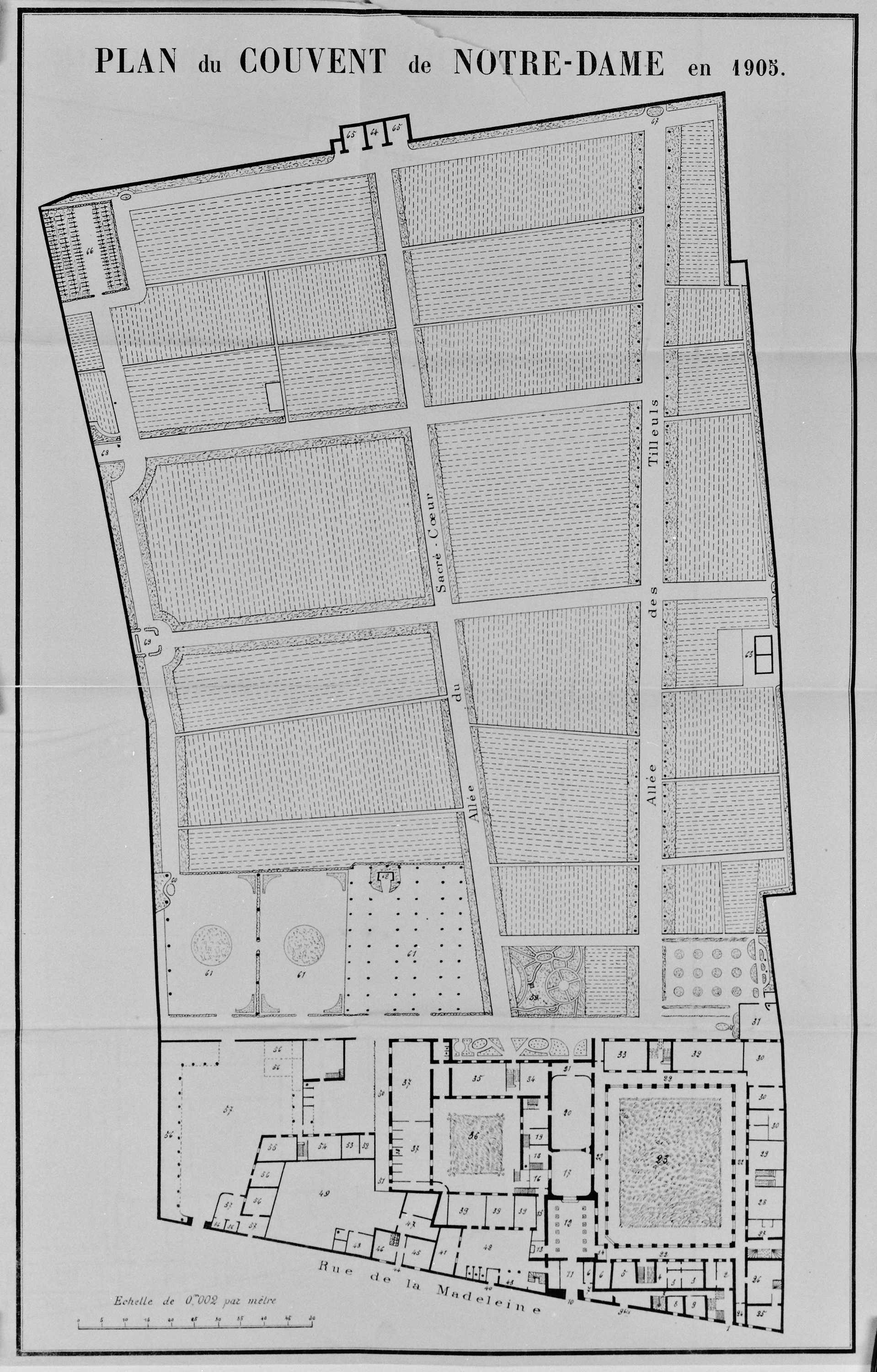 La Flèche - 1905 - Couvent Notre-Dame  Plan