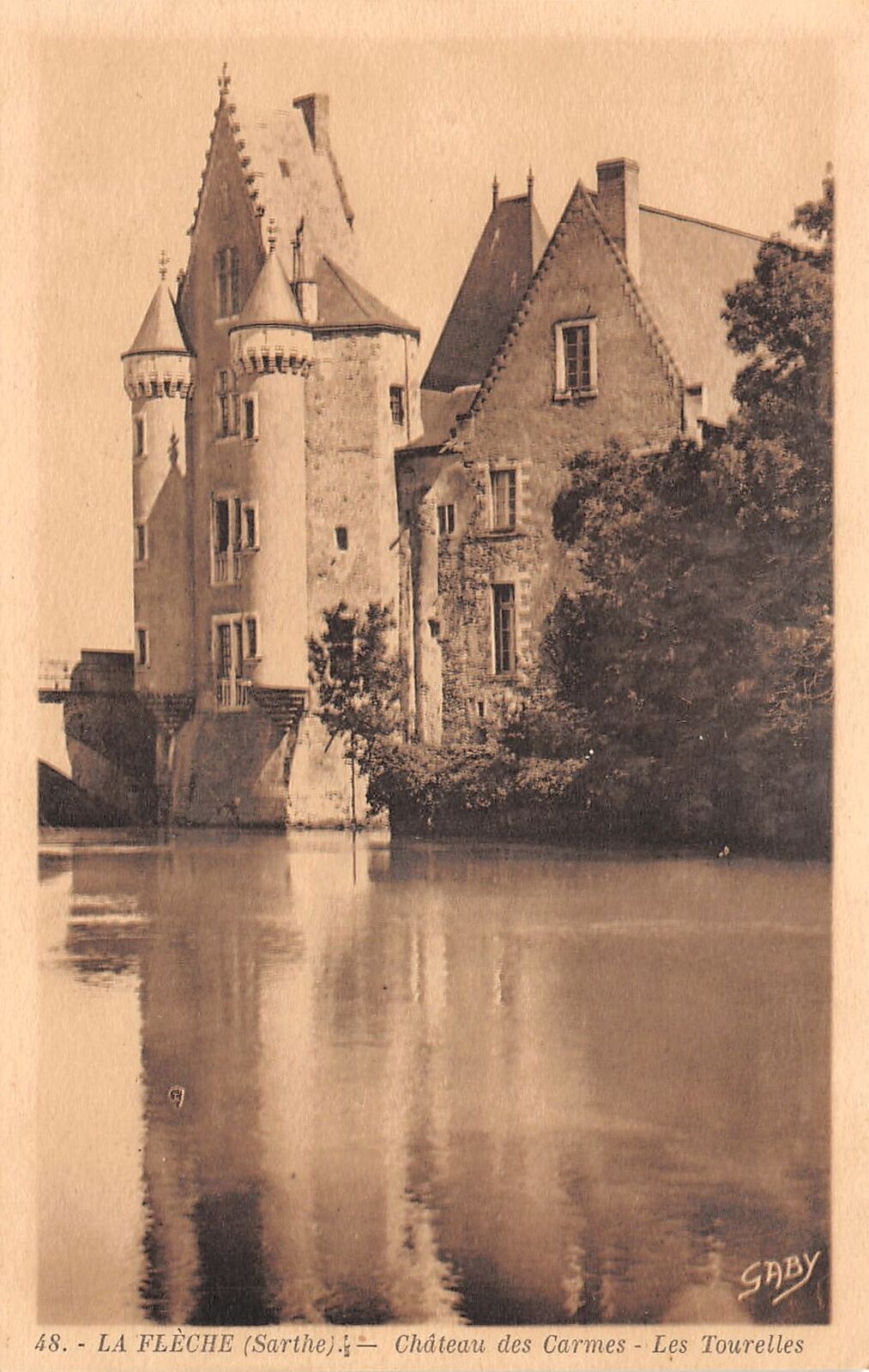 La Flèche - edit Gaby n°48 Château des Carmes - Les Tourelles